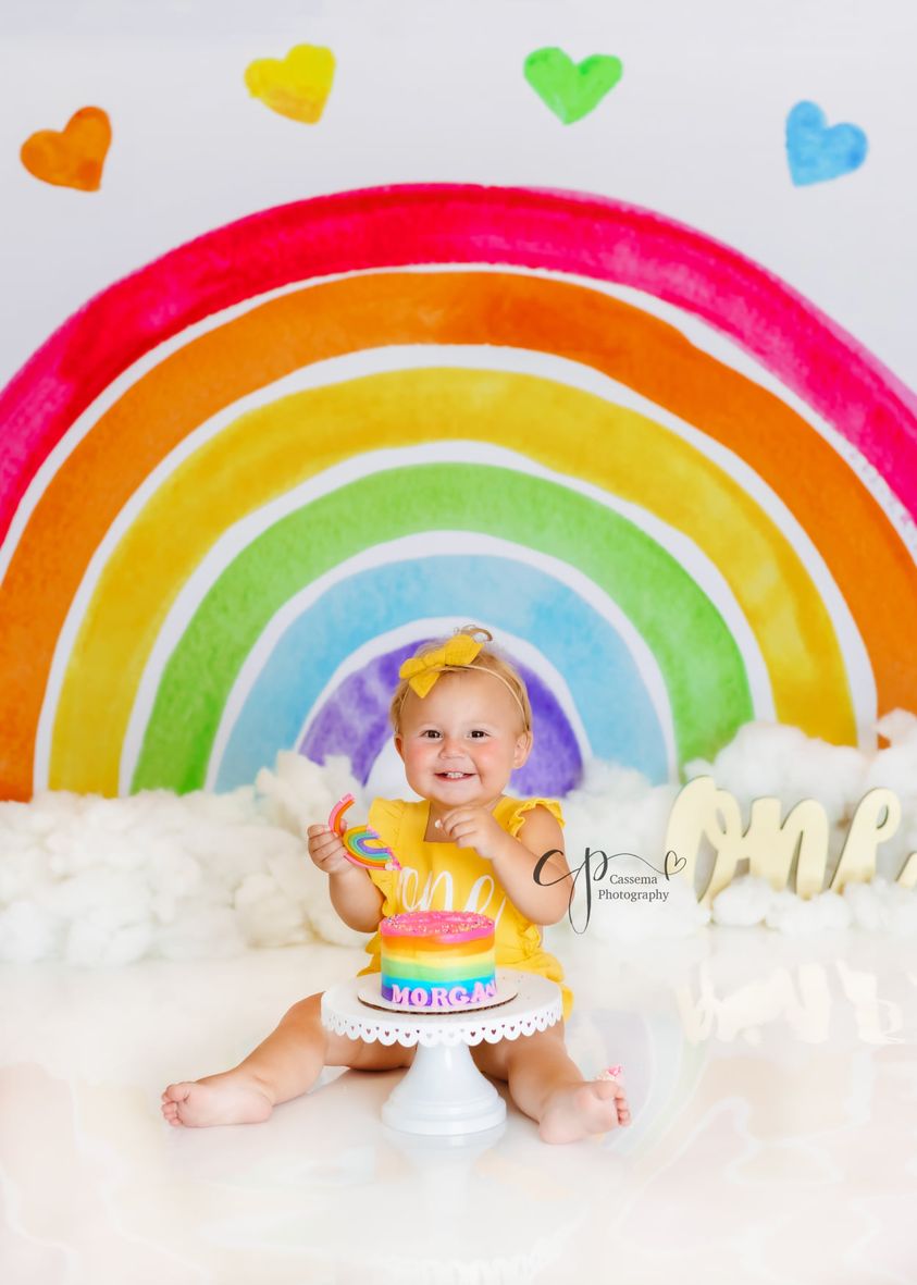Kate Watercolor Rainbow Backdrop Designed by Mandy Ringe Photography -UK