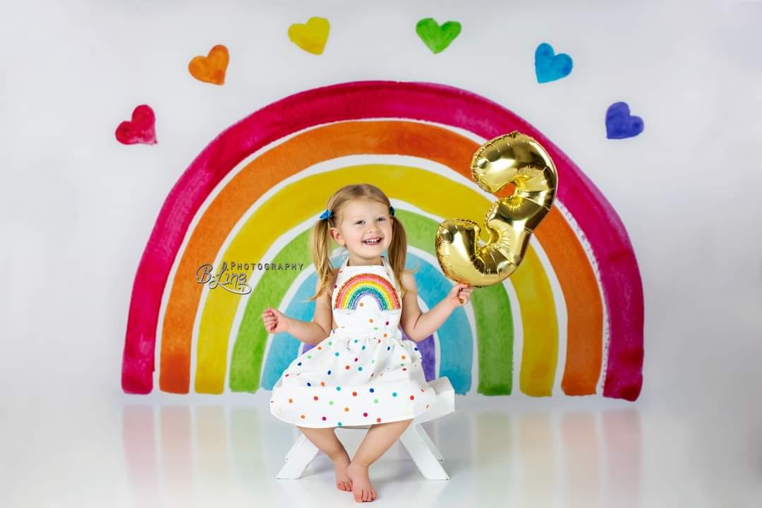 Kate Watercolor Rainbow Backdrop Designed by Mandy Ringe Photography -UK