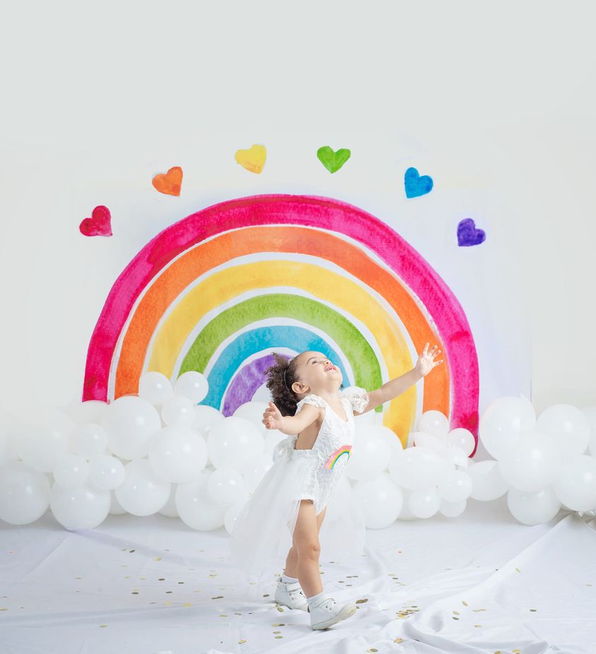 Kate Watercolor Rainbow Backdrop Designed by Mandy Ringe Photography -UK