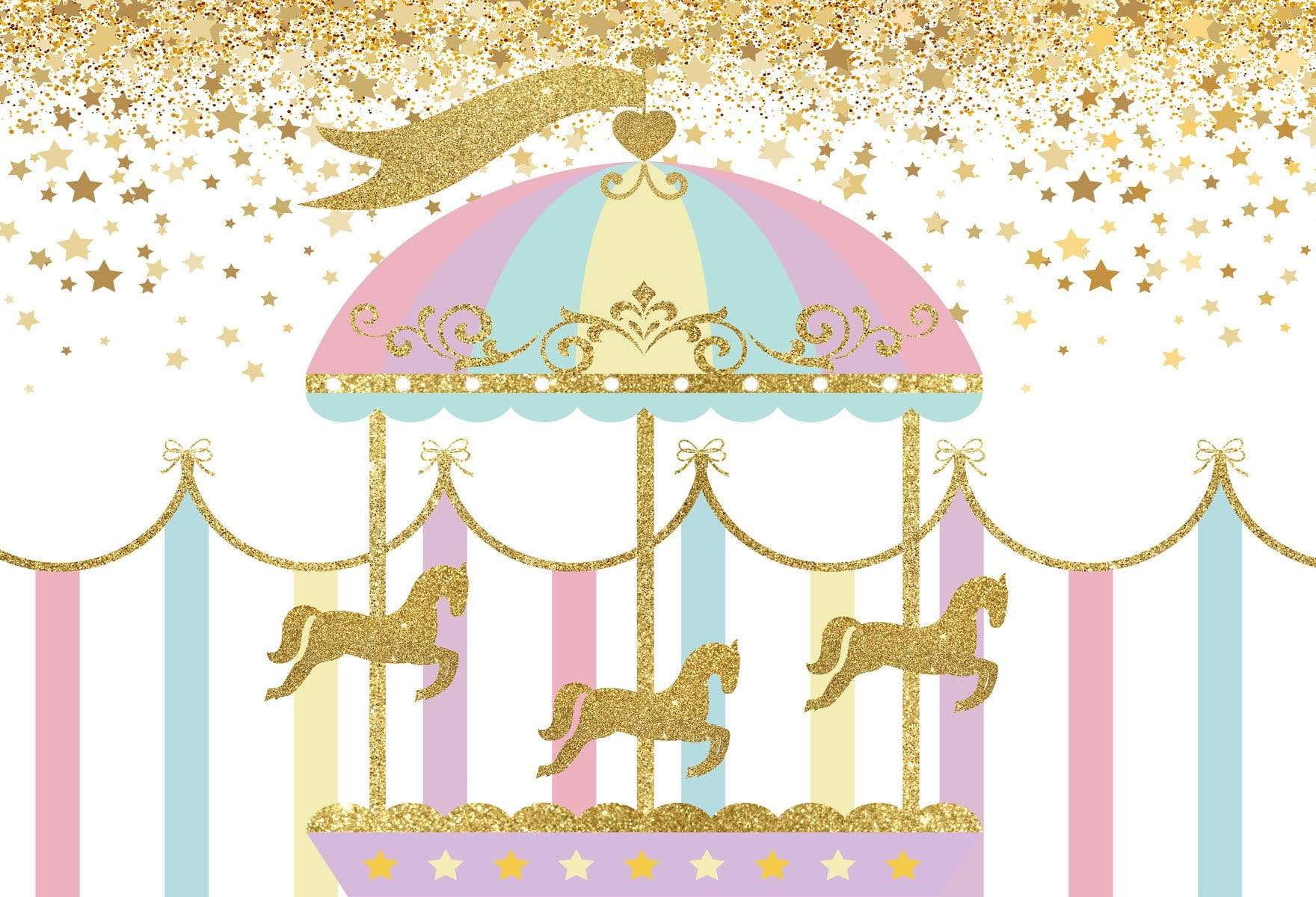 Kate Carousel Cake Smach Backdrop for Photography -UK