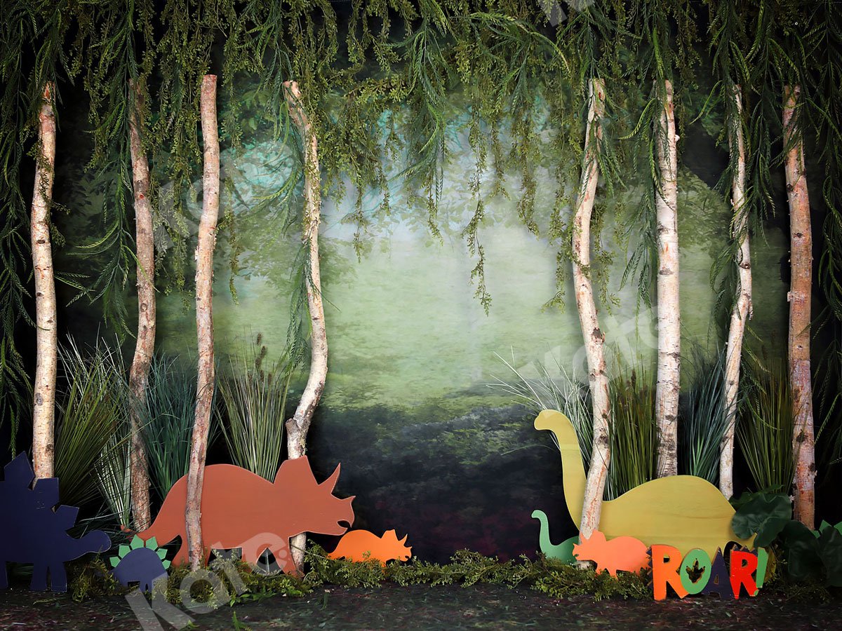 Kate Rainforest Trunk Wonderland with Dinosaur Backdrop -UK