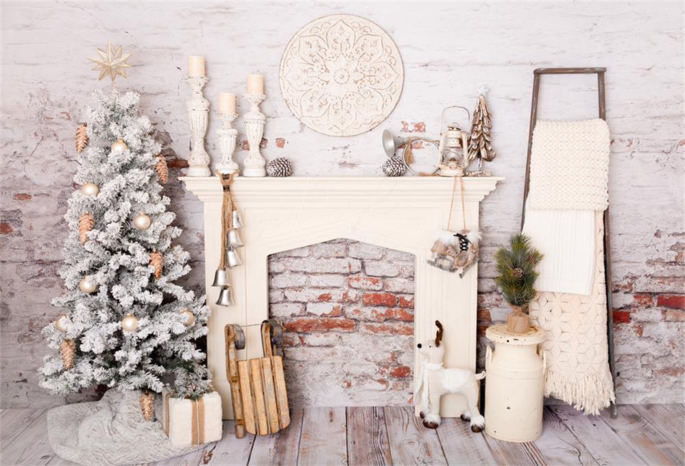 Kate Christmas Decorations Brick Room Backdrop Designed By Pine Park Collection -UK