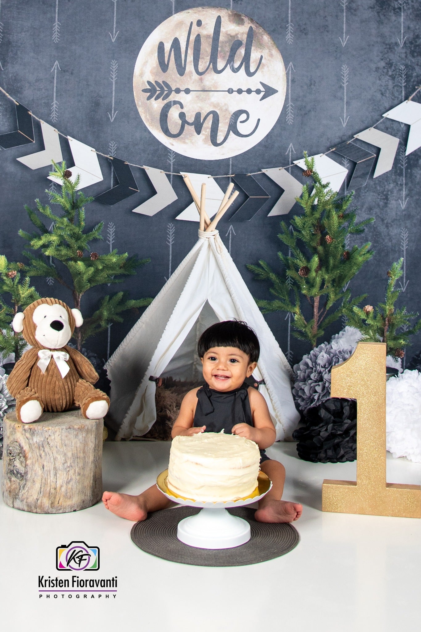Kate Wild One Boy First Birthday Backdrop Designed By Mandy Ringe Photography -UK