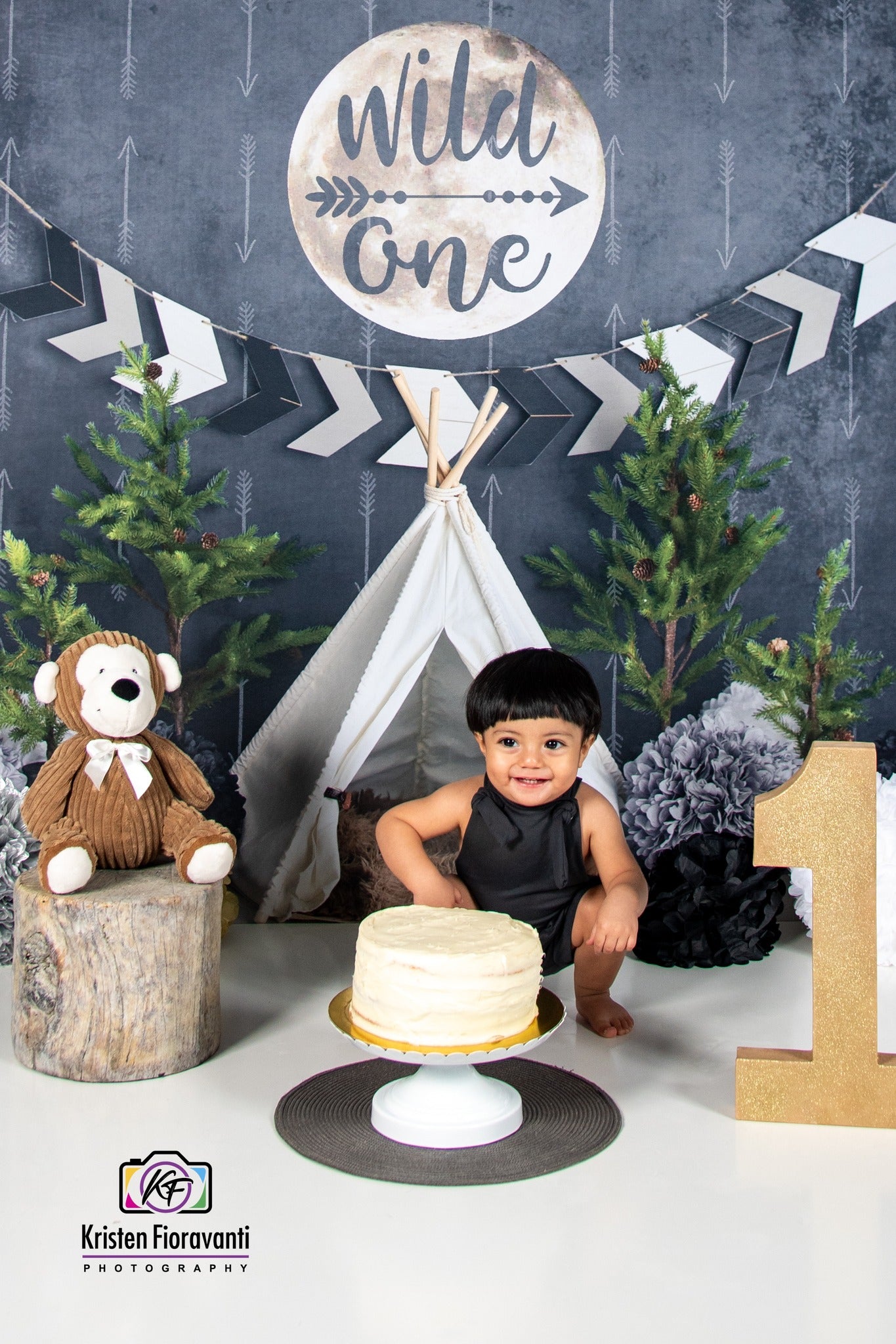 Kate Wild One Boy First Birthday Backdrop Designed By Mandy Ringe Photography -UK