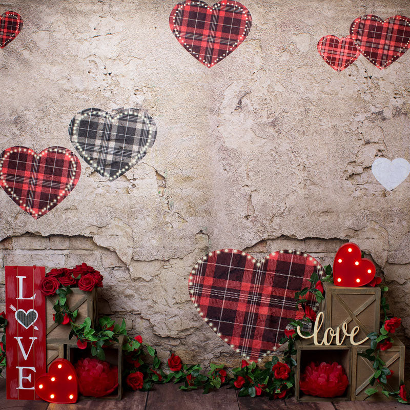 Kate Valentine's Day Brick Wall Backdrop Designed by Megan Leigh Photography -UK