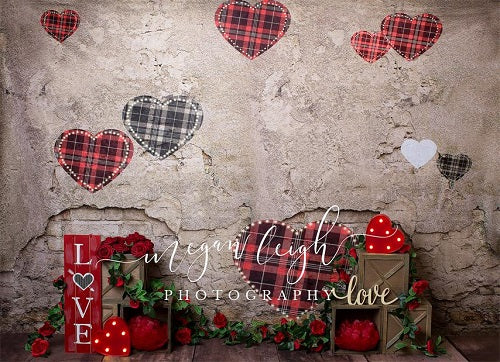 Kate Valentine's Day Brick Wall Backdrop Designed by Megan Leigh Photography -UK
