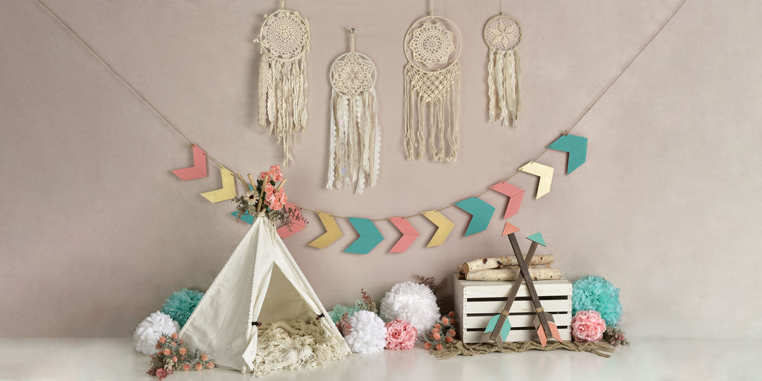 Kate Wild Boho Girl Birthday Backdrop Designed By Mandy Ringe Photography -UK