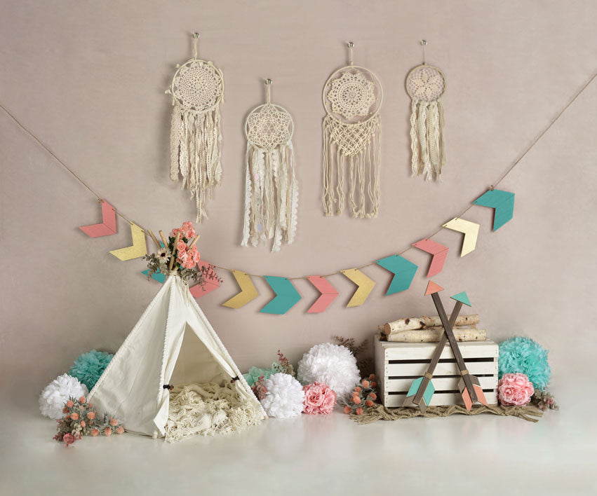 Kate Wild Boho Girl Birthday Backdrop Designed By Mandy Ringe Photography -UK