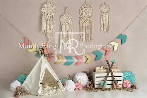 Wild Boho Girl Birthday Backdrop