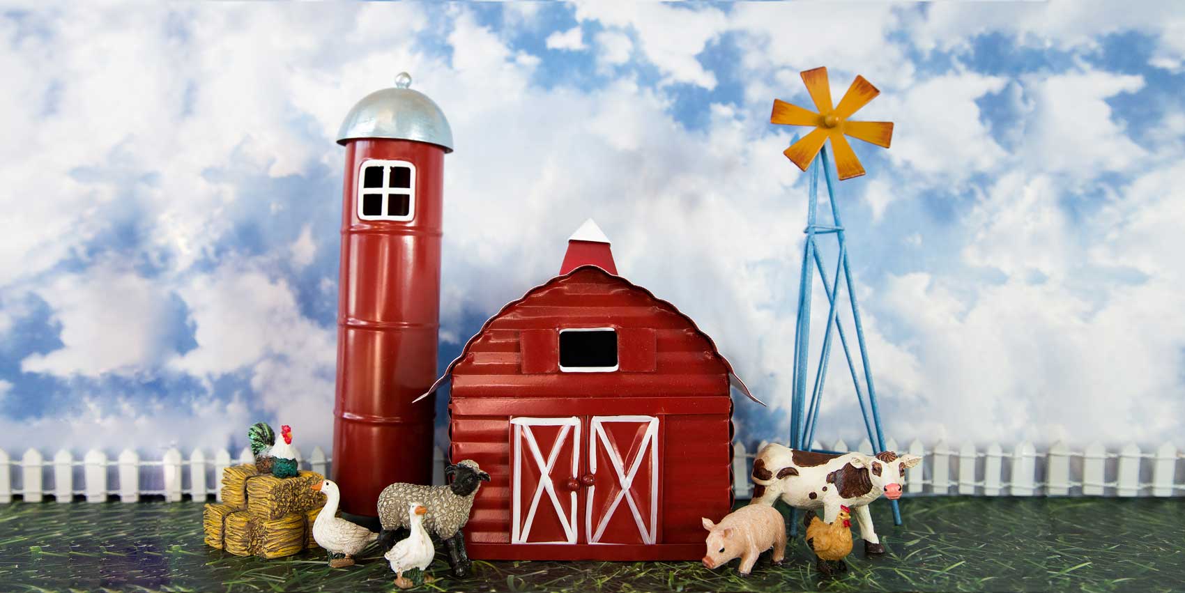 Kate Spring Barnyard Farm Backdrop Designed by Megan Leigh Photography -UK
