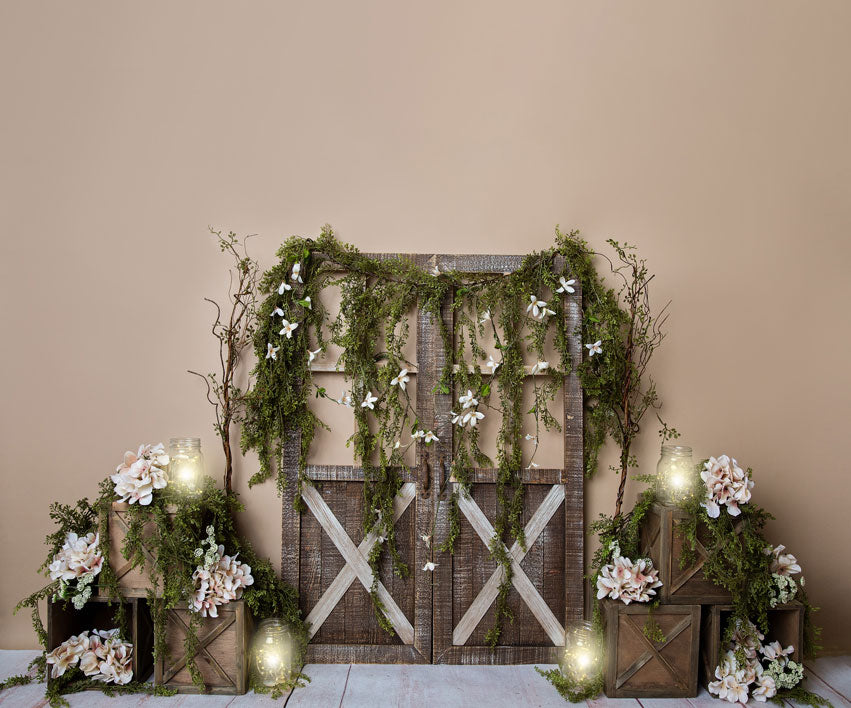 Kate Spring Barn Door Manor Backdrop Designed by Megan Leigh Photography -UK