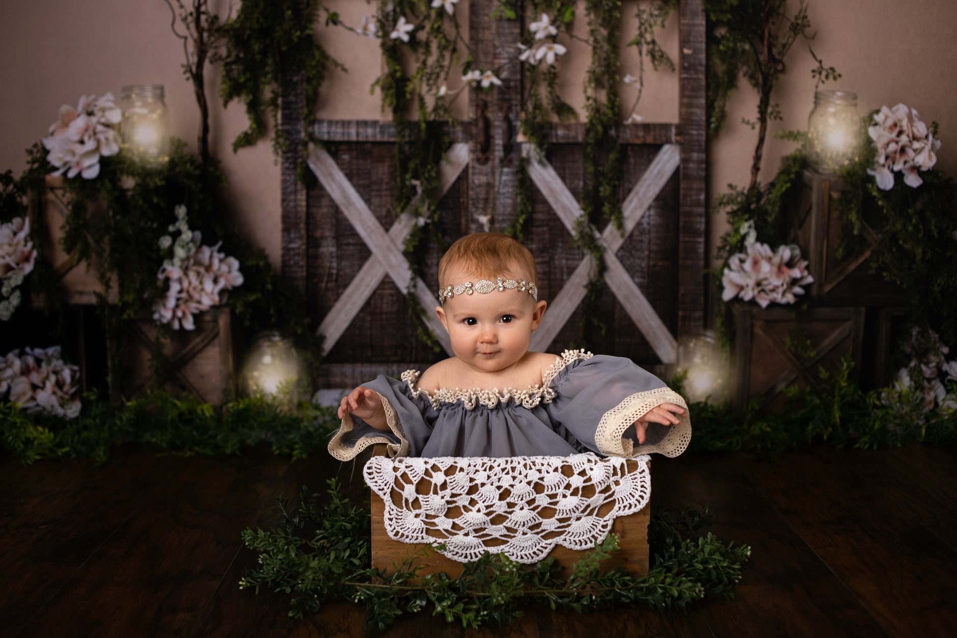 Kate Spring Barn Door Manor Backdrop Designed by Megan Leigh Photography -UK