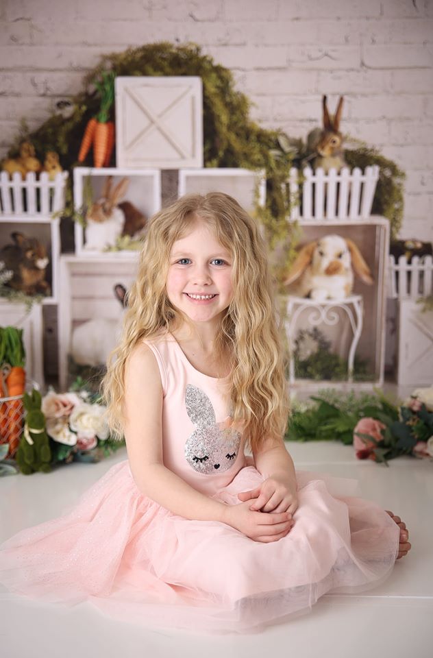 Kate Easter Bunnies with Brick Backdrop Designed By Mandy Ringe Photography -UK