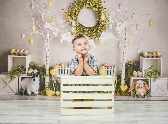 Kate Easter Egg Trees and Bunnies Backdrop Designed By Mandy Ringe Photography -UK
