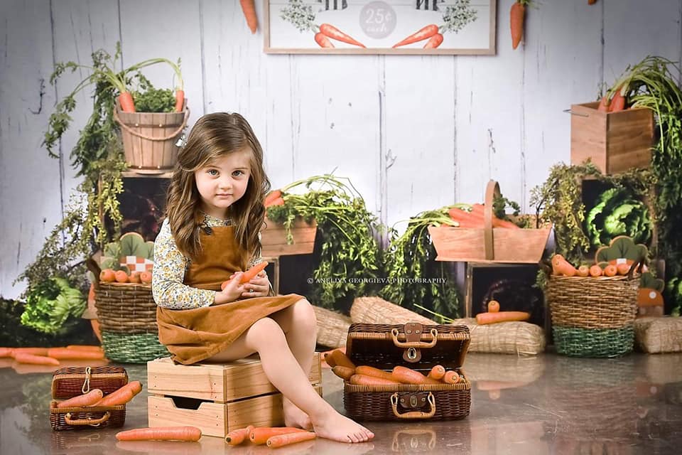 Kate Carrot Patch Easter Backdrop Designed by Megan Leigh Photography -UK