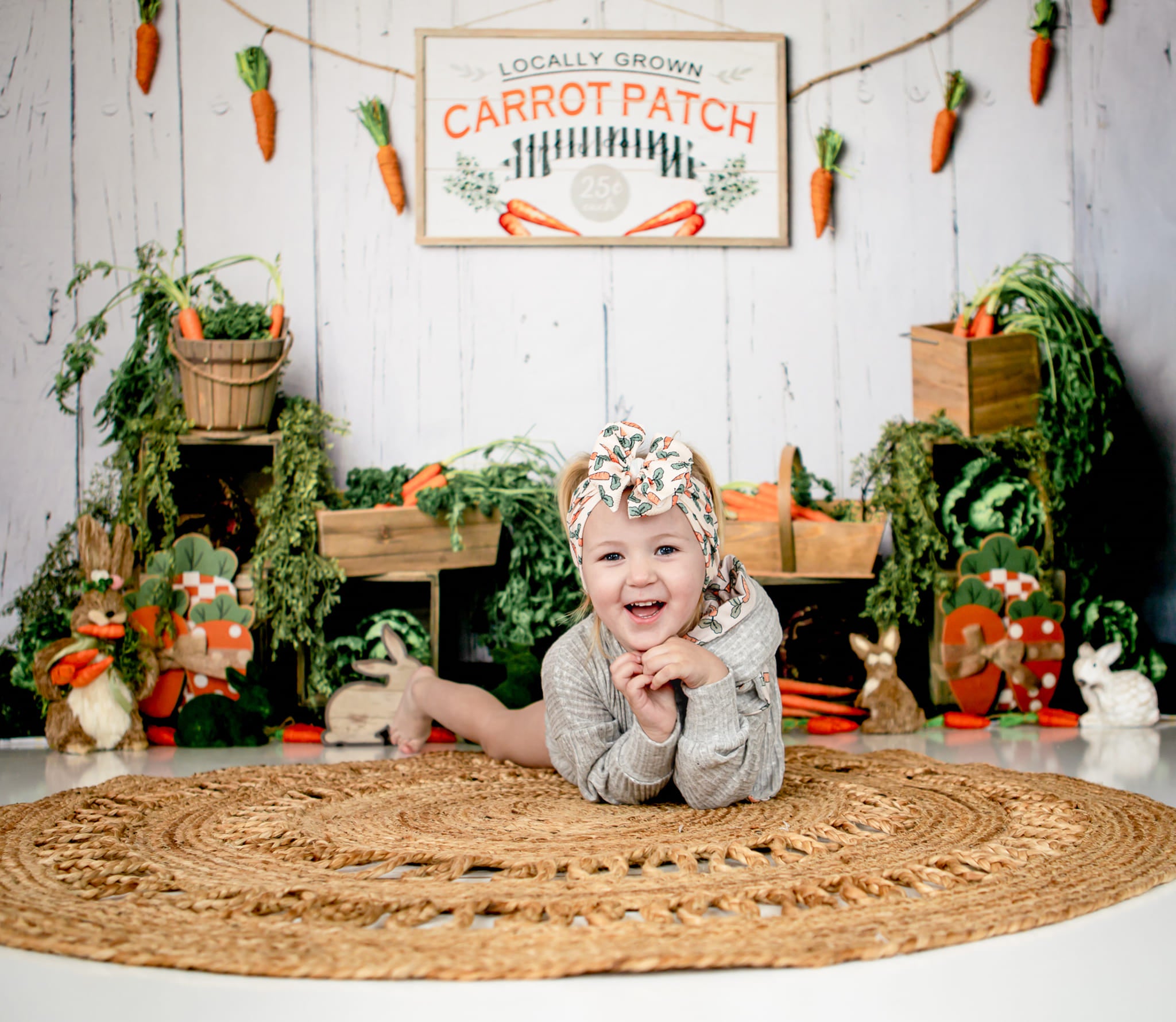Kate Carrot Patch Easter Backdrop Designed by Megan Leigh Photography -UK