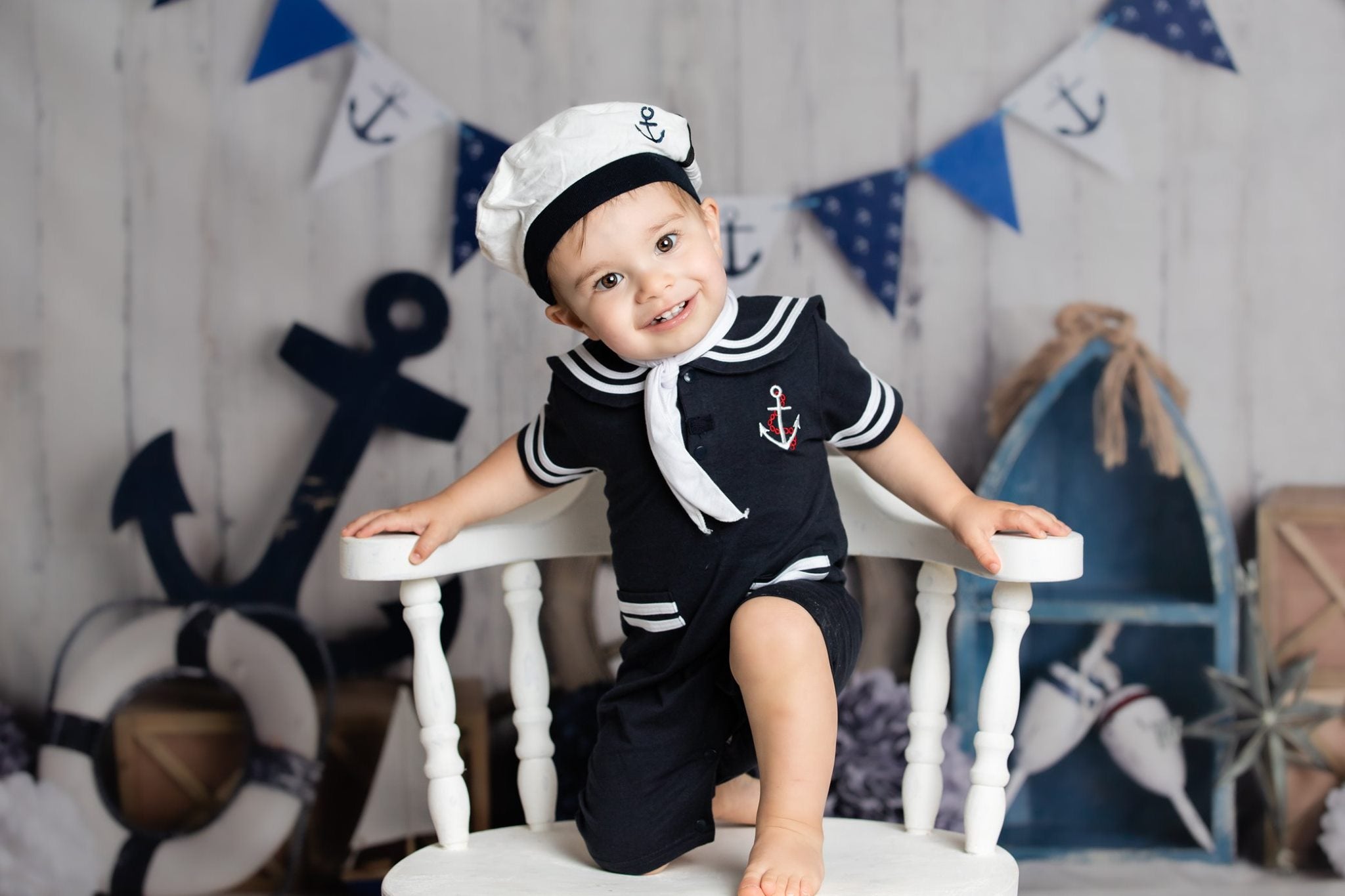 Kate Sailor Boy\Children Nautical Backdrop Designed By Mandy Ringe Photography -UK
