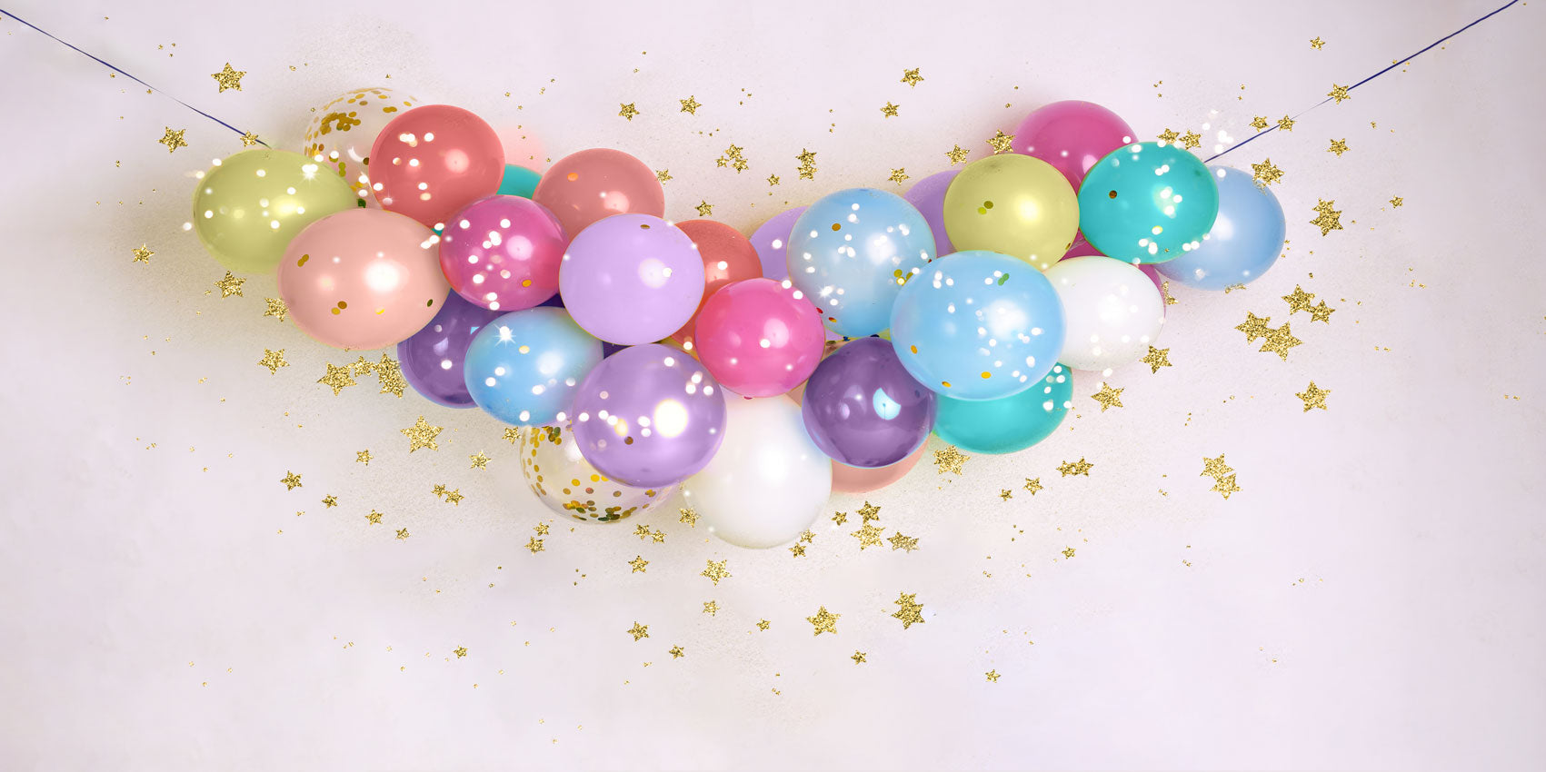 Kate Children Pastel Balloons and Stars Backdrop Designed By Mandy Ringe Photography -UK