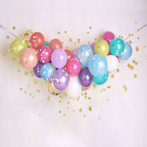 Kate Children Pastel Balloons and Stars Backdrop Designed By Mandy Ringe Photography -UK