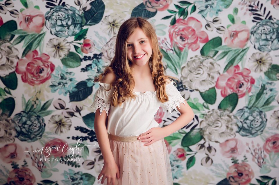Kate Mixed Flowers Backdrop Designed by Megan Leigh Photography -UK