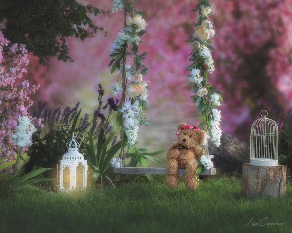 Kate Spring Pink Flowers Backdrop for Photography Designed by Lisa Granden -UK