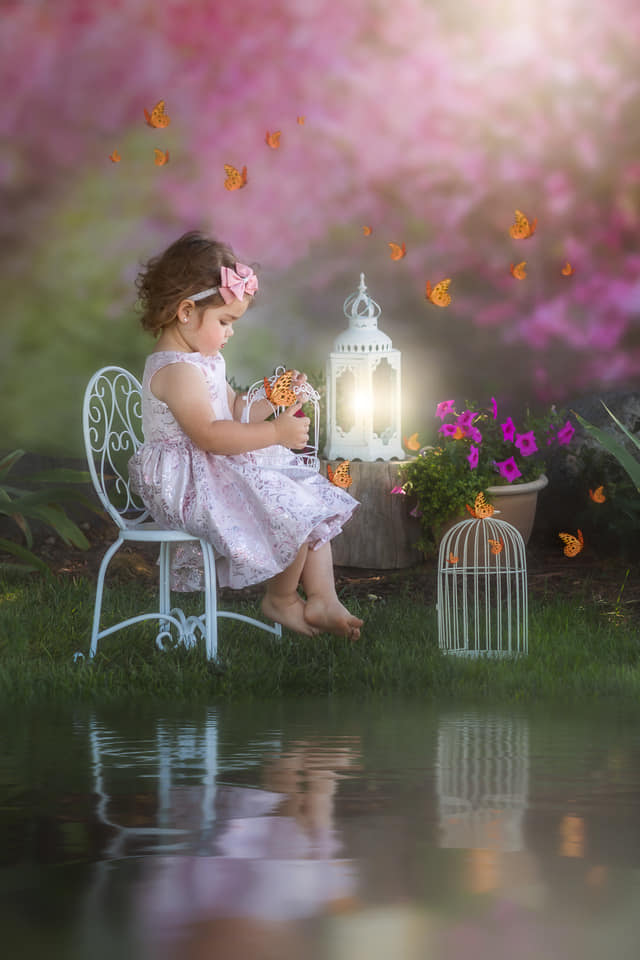 Kate Spring Pink Flowers Backdrop for Photography Designed by Lisa Granden -UK