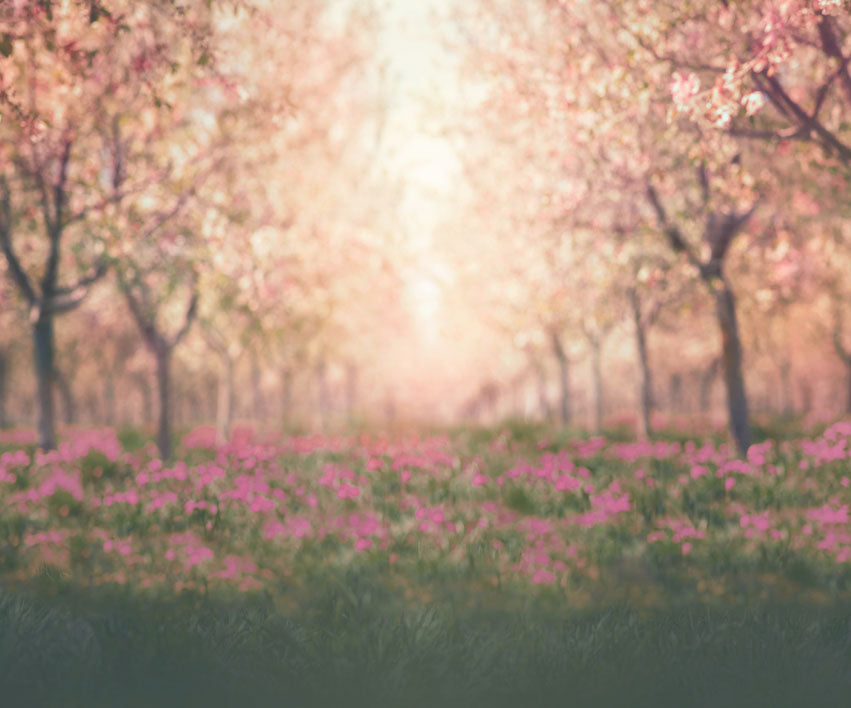 Kate Spring Cherry Blossoms Orchard Backdrop for Photography Designed by Lisa Granden -UK