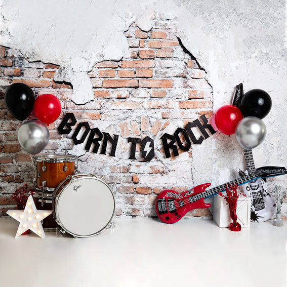 Kate Born to Rock with Guitar Children Backdrop Designed by Megan Leigh Photography -UK