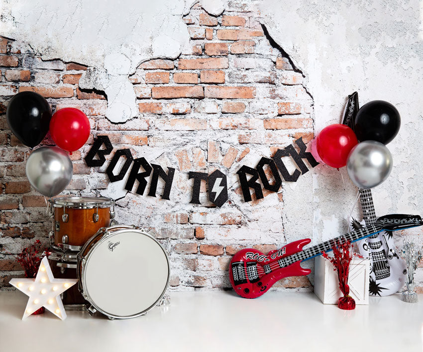 Kate Born to Rock with Guitar Children Backdrop Designed by Megan Leigh Photography -UK