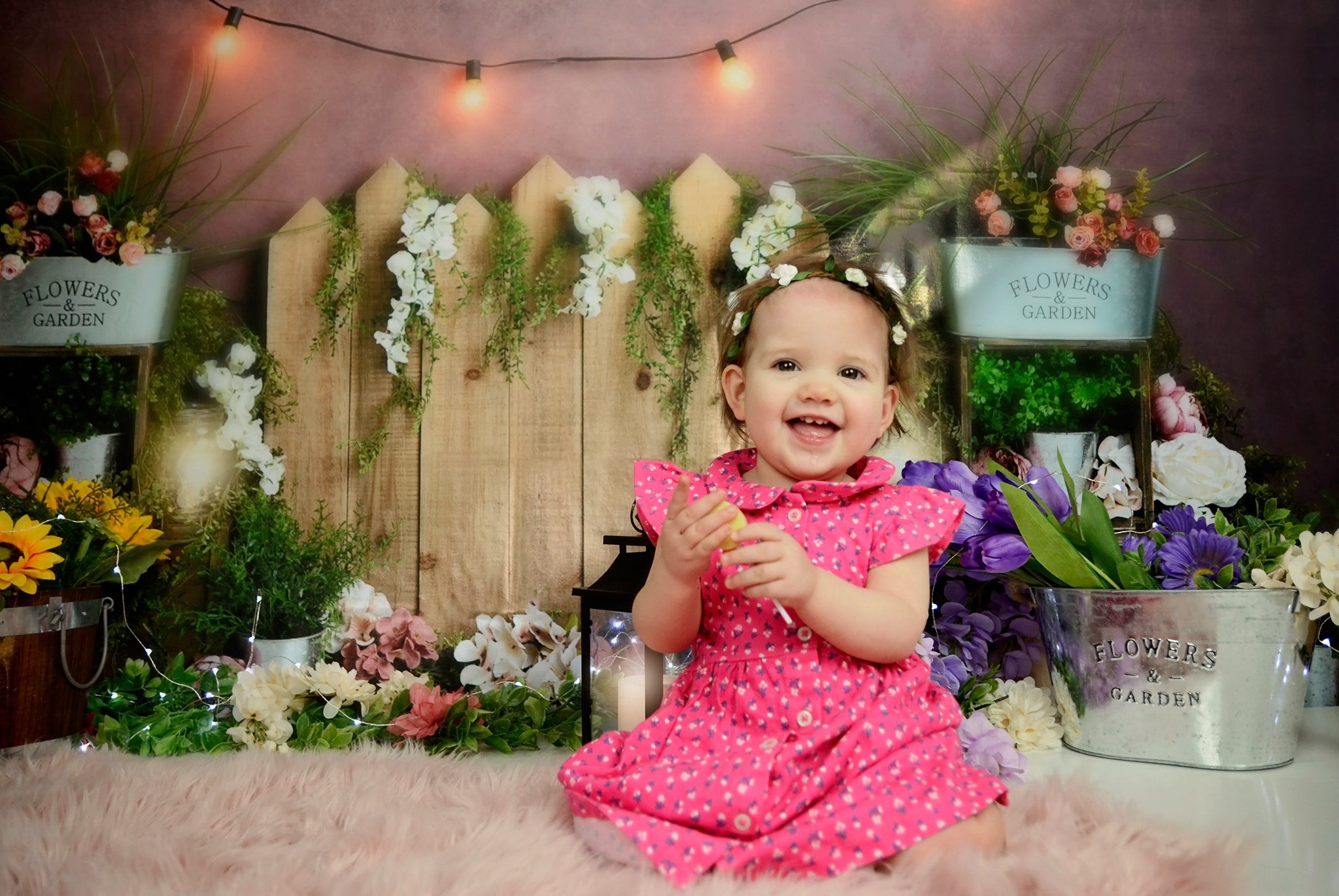 Kate Flower Garden Lights Backdrop Designed by Megan Leigh Photography -UK