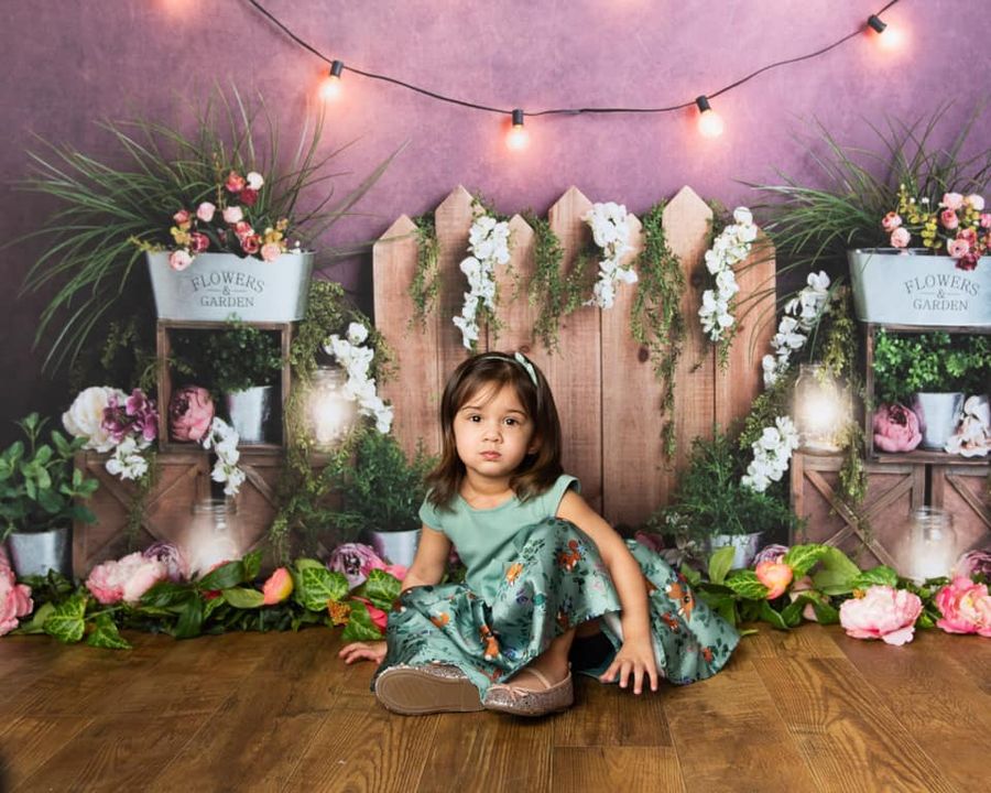 Kate Flower Garden Lights Backdrop Designed by Megan Leigh Photography -UK