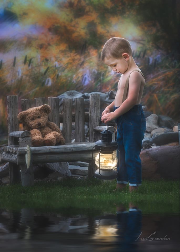 Kate Fine Art Cattails Backdrop for Photography Designed by Lisa Granden -UK