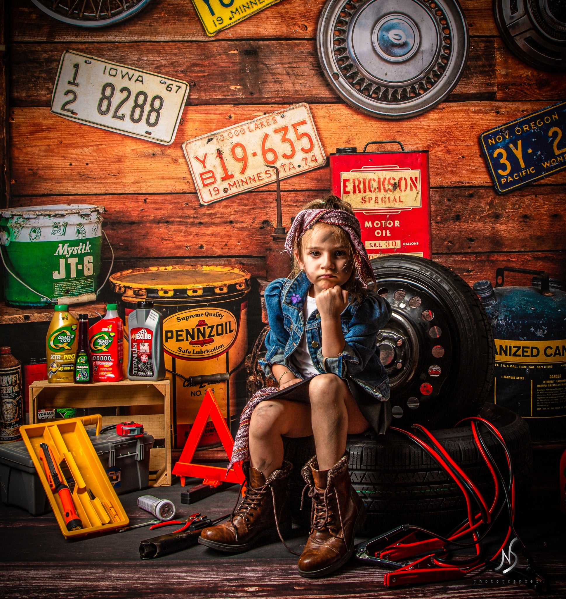 Kate Garage Boys/Father's Day Backdrop Designed by Arica Kirby -UK