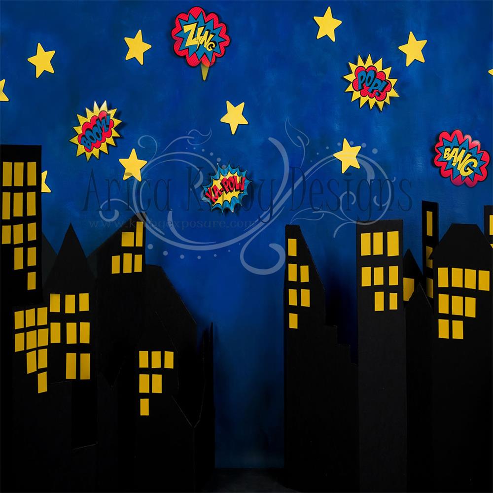Kate Boom Super Hero Backdrop Designed by Arica Kirby -UK