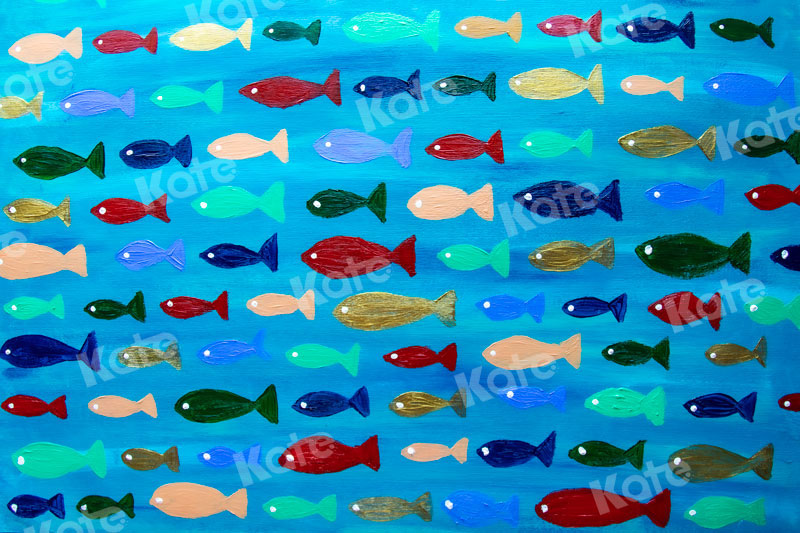 Kate Sea of fish Backdrop for Photography Designed By Leann West -UK