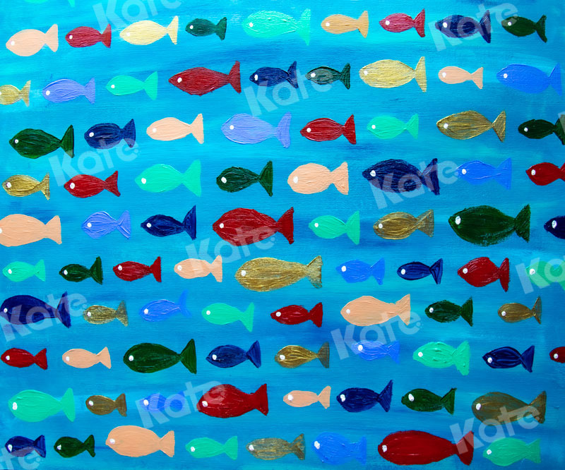 Kate Sea of fish Backdrop for Photography Designed By Leann West -UK