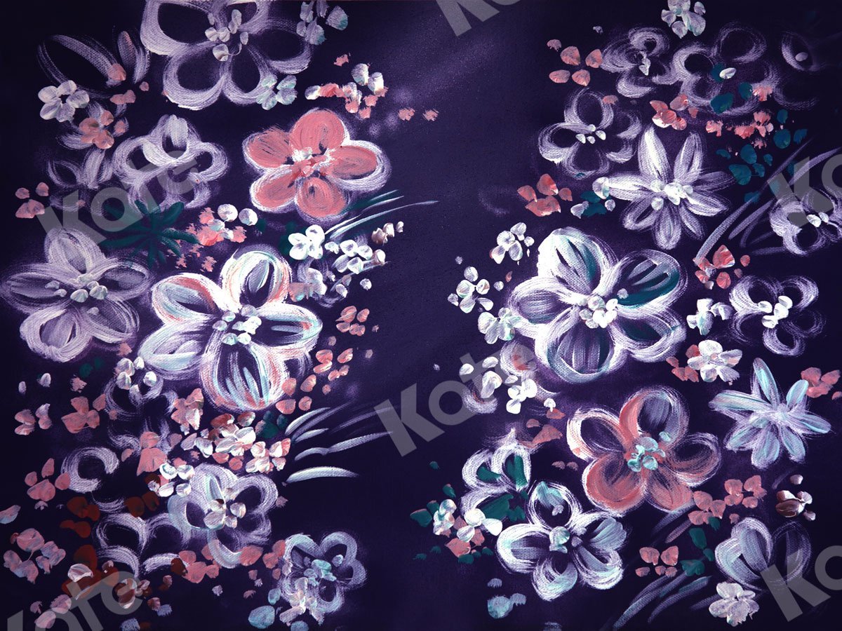 Kate Fine Art Purple Flowers Backdrop for Photography -UK