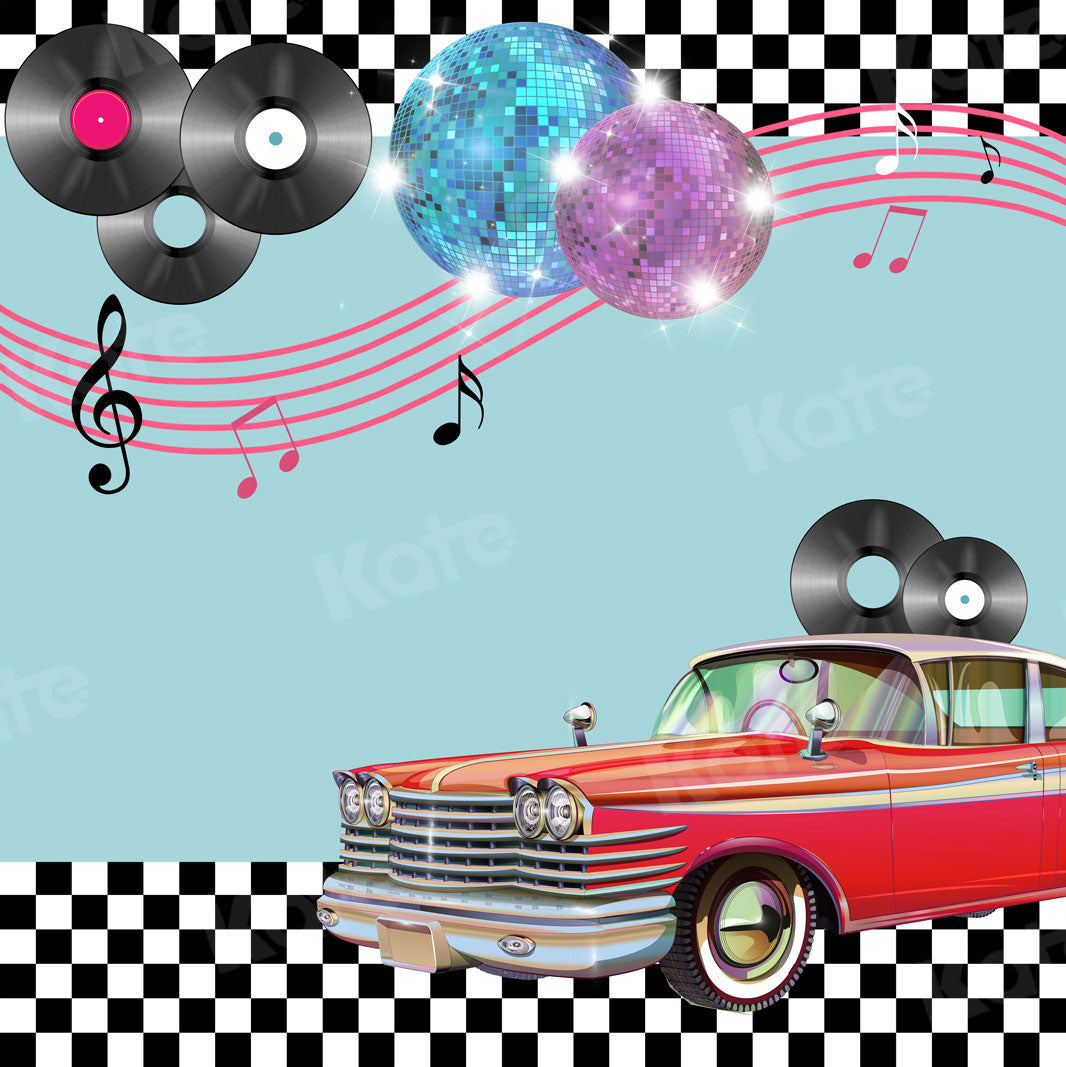 Kate Car 80's Disco DJ Backdrop for Photography -UK