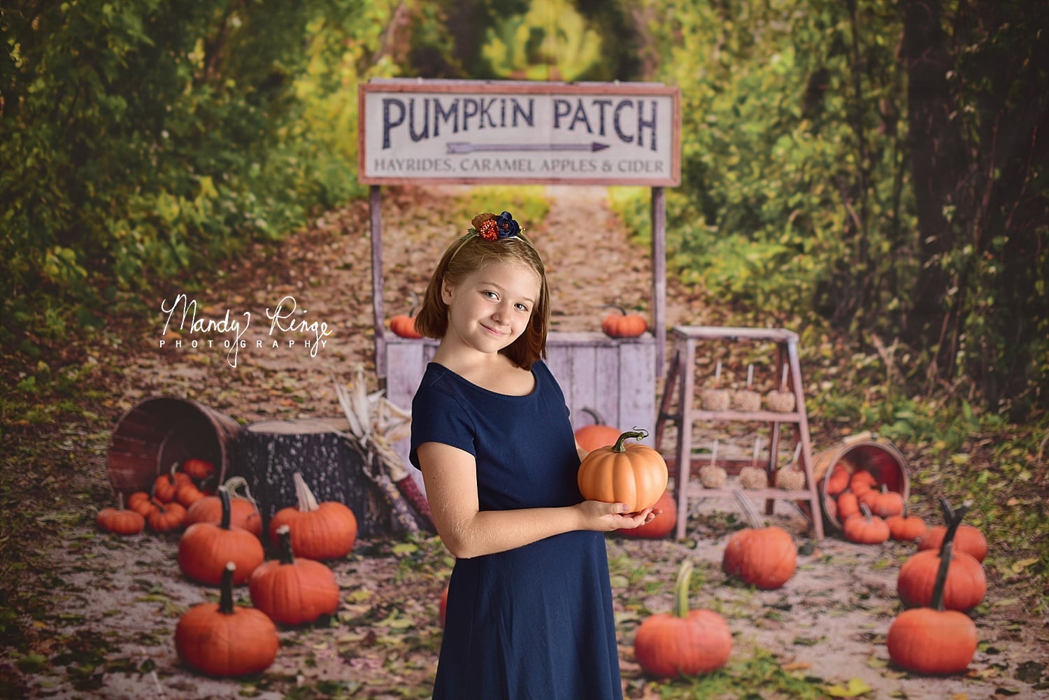 Kate Autumn/Thanksgiving Backdrop Pumpkin Stand Designed by Mandy Ringe Photography