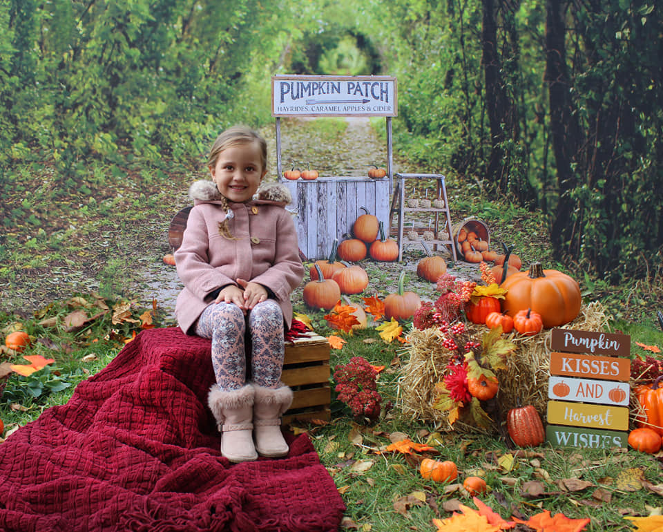 Kate Autumn/Thanksgiving Backdrop Pumpkin Stand Designed by Mandy Ringe Photography -UK