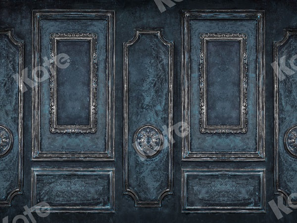 Kate Retro Deep Blue Wall Door Photography Backdrops Wedding -UK