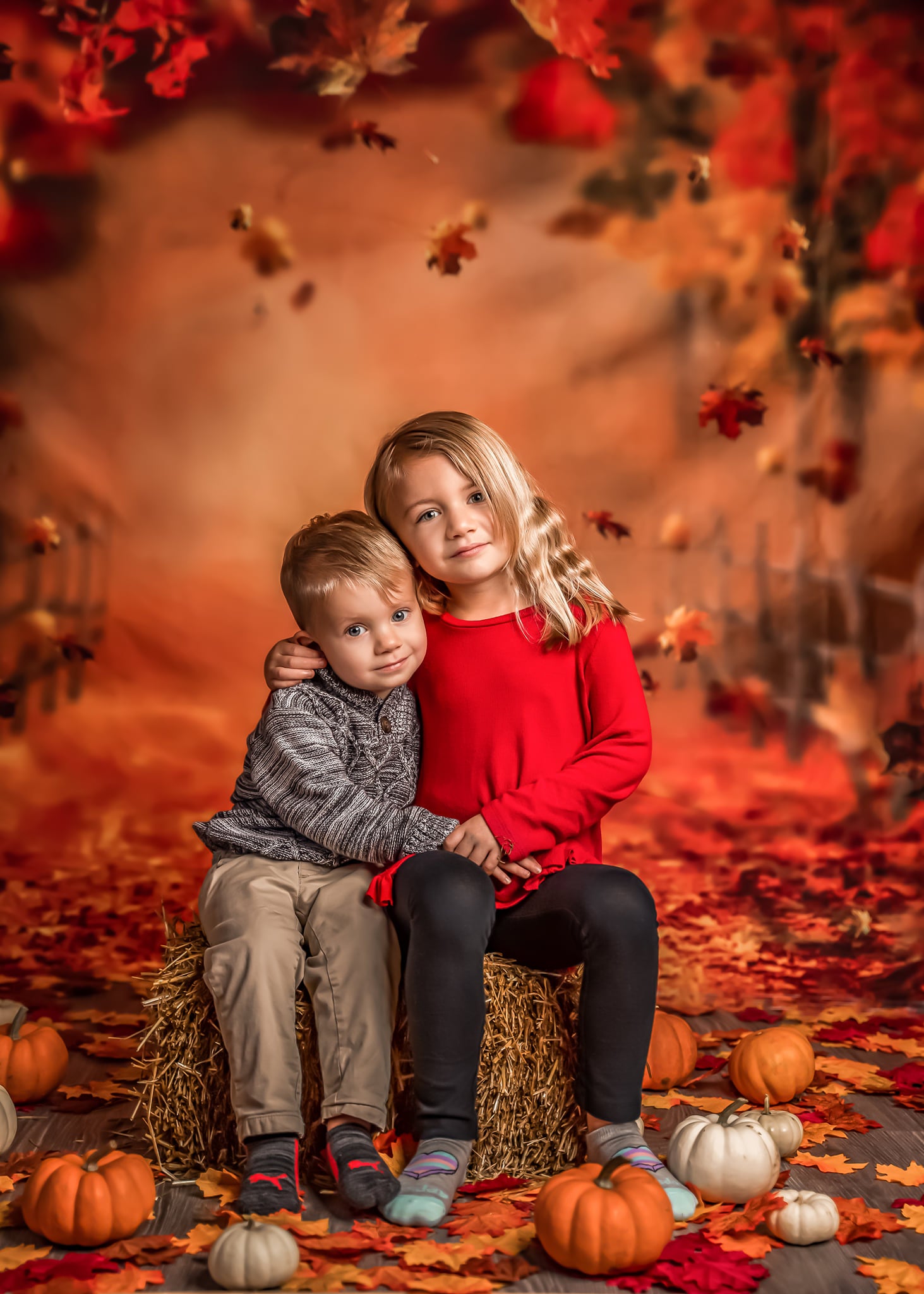 Kate Autumn Forest Leaves Backdrop Designed by Chrissie Green -UK