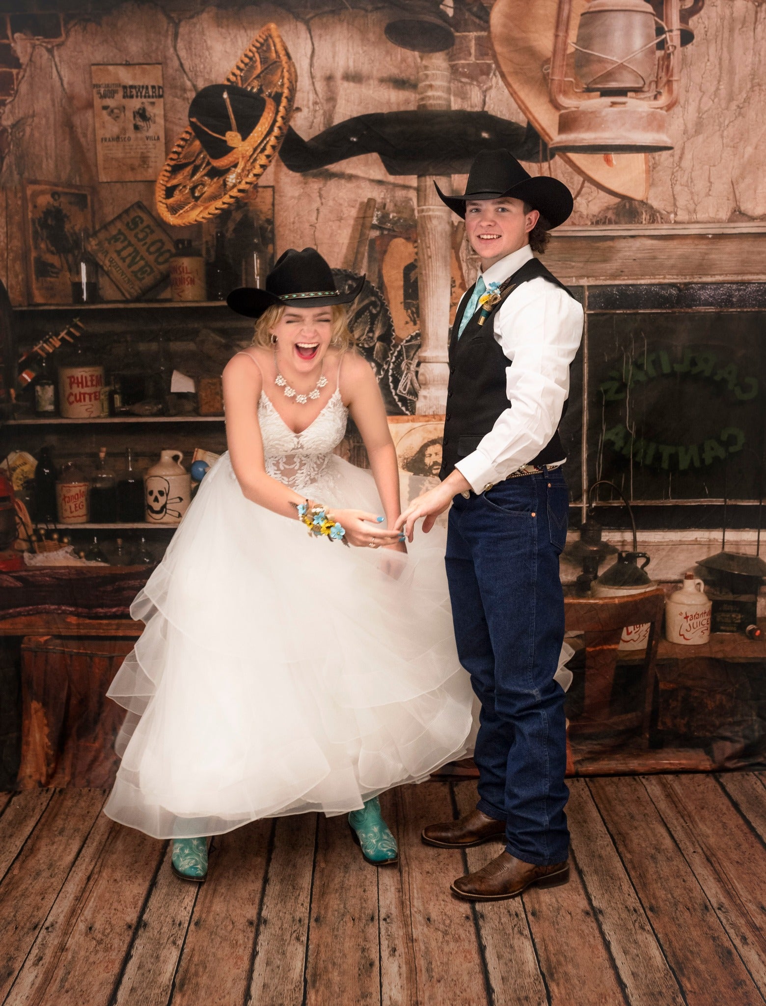 Kate Retro western Cowboy Backdrop Designed By JS Photography -UK