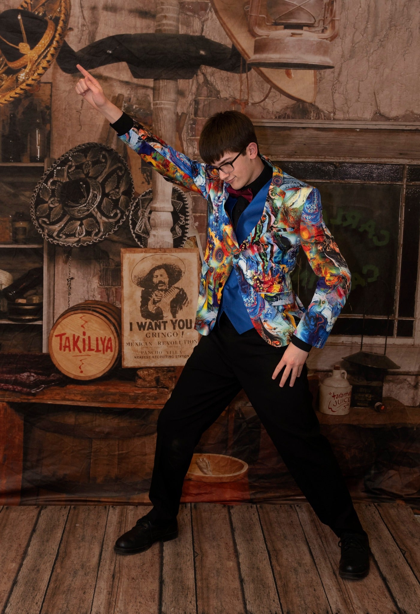 Kate Retro western Cowboy Backdrop Designed By JS Photography -UK