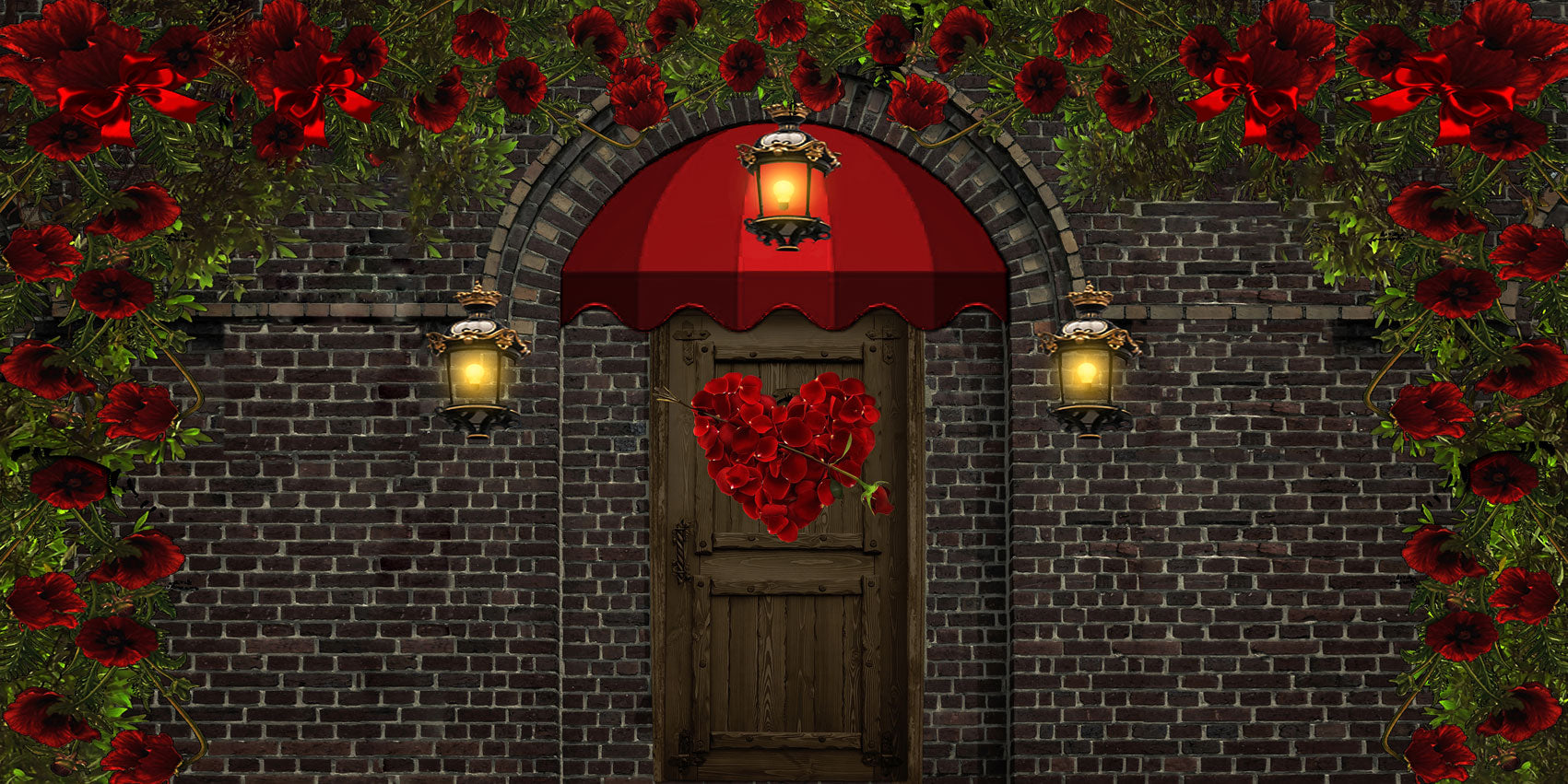 Kate Valentine's Day Front Door Backdrop Designed by Rosabell Photography -UK