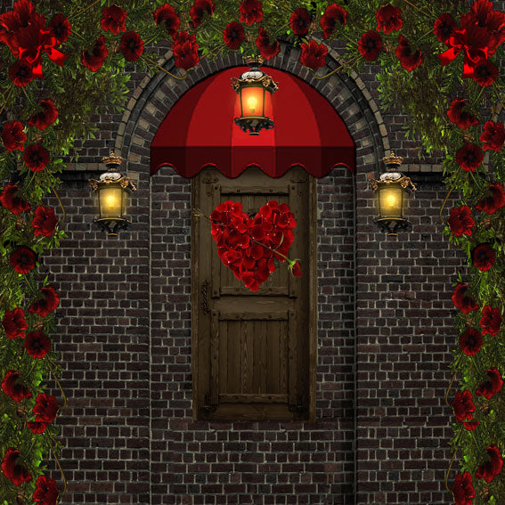 Kate Valentine's Day Front Door Backdrop Designed by Rosabell Photography -UK