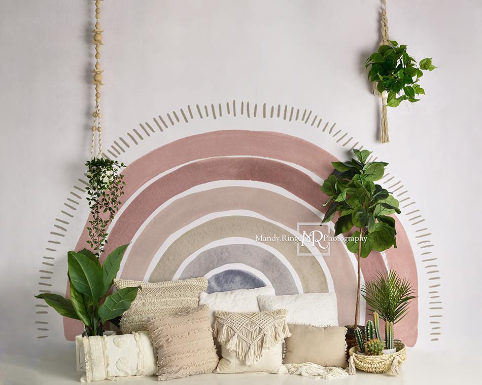 Kate Boho Rainbow Decorated Big Backdrop Designed by Mandy Ringe Photography -UK