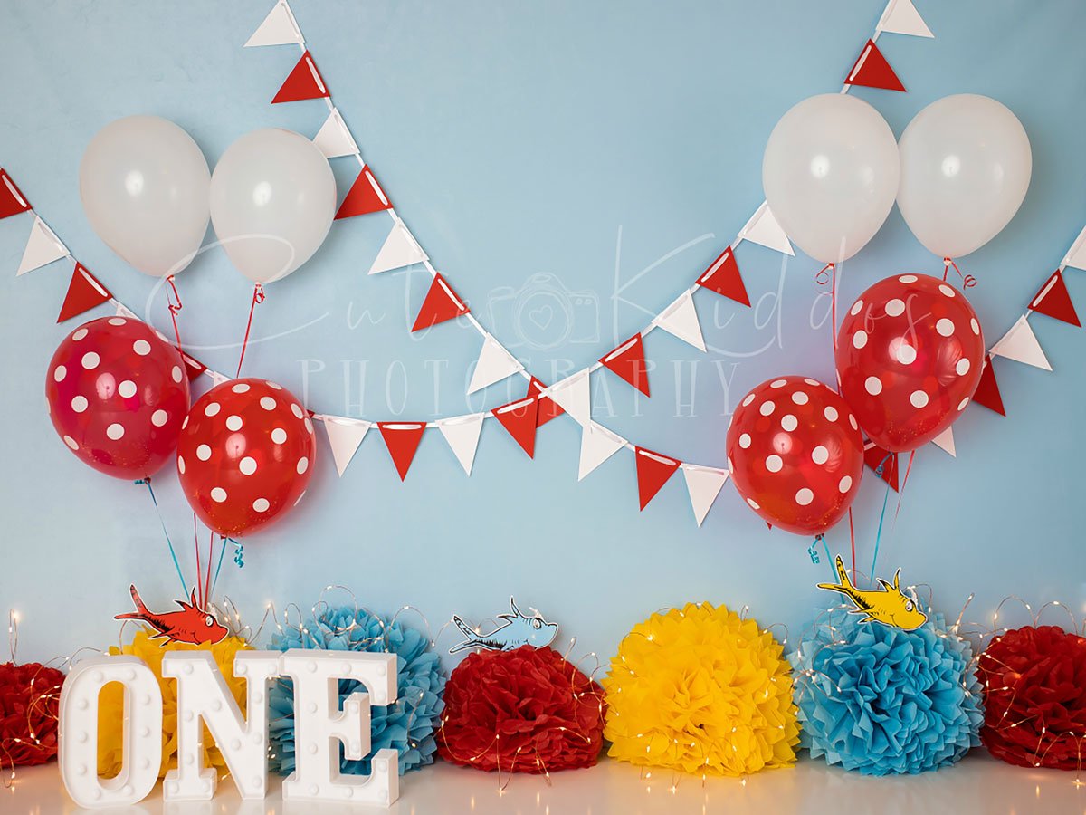 Kate Cake Smash One Birthday Backdrop Designed By Leila Hale -UK
