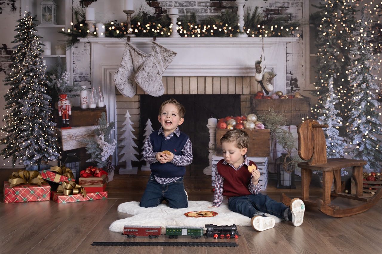 Kate Christmas Cozy Fireplace Backdrop Designed by Keerstan Jessop -UK