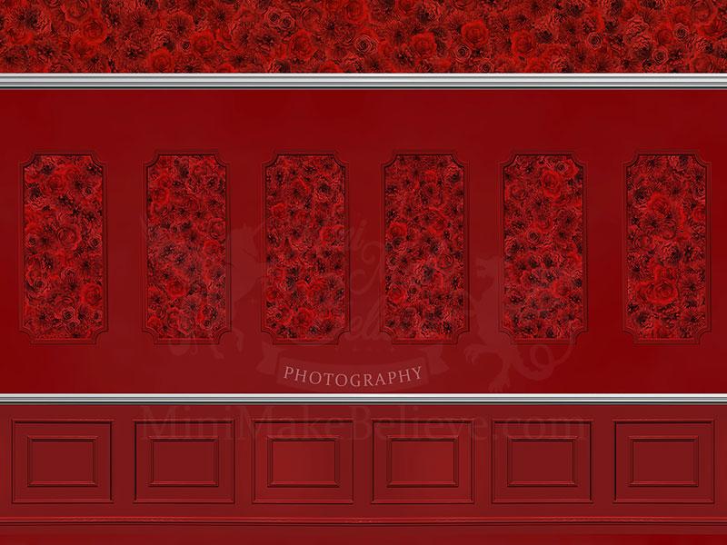 Kate Valentine's Day Red Wall Backdrop Designed by Mini MakeBelieve -UK